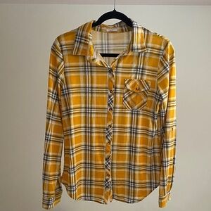 Ardene Yellow Plaid Shirt
